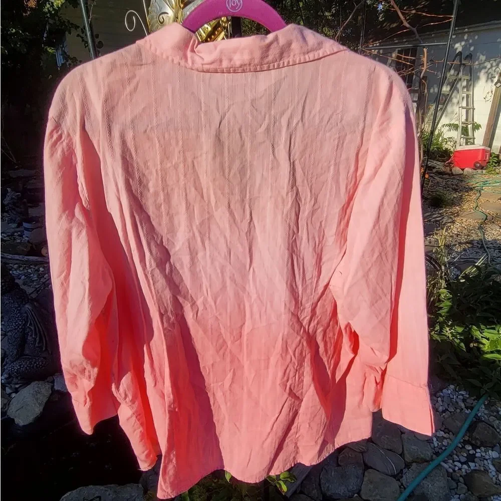 Pink Button Down Top - Picture 7 of 9